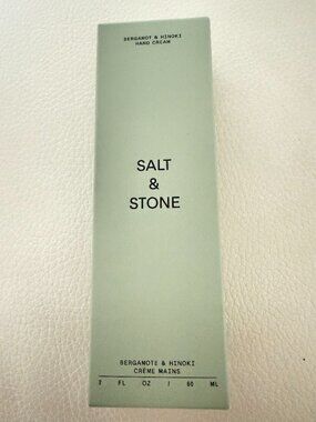 NEW SALT & STONE HAND CREAM BERGAMONT & HINOKI 2 FL OZ